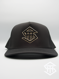 THS water resistant Hydro Snapback Black/ Tan outline