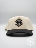 THS Cream / Black Logo Snapback