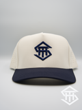 THS Cream / Blue Logo Performance Snapback