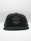 THS Black/ White Logo 2 W/ Logo Snapback