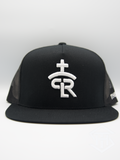 RLP Black/White Logo 2 Flatbill Snapback