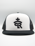 RLP " Oreo " White / Black Logo W/O Logo Flatbill Snapback