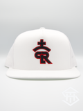 RLP White / Red / Black Logo W/O Logo Flatbill Snapback