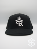 RLP Black/White w/o Logo 2 Flatbill Snapback