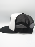 THS Oreo White / Black Logo Flatbill Snapback