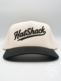 HatShack Cream / Black Baseball Snapback
