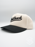 HatShack Cream / Black Baseball Snapback