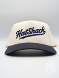 HatShack Cream / Blue Baseball Snapback