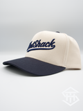 HatShack Cream / Blue Baseball Snapback