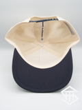 HatShack Cream / Blue Baseball Snapback