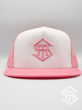 THS Pink / White Logo 2 Flatbill Snapback