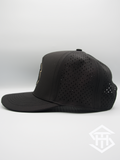 THS water resistant Hydro Snapback Black/ Tan outline