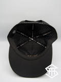 THS water resistant Hydro Snapback Black/ Tan outline