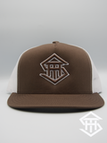 THS Brown / White Logo 2 Flatbill Snapback