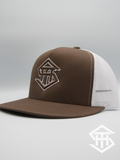 THS Brown / White Logo 2 Flatbill Snapback
