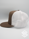 THS Brown / White Logo 2 Flatbill Snapback