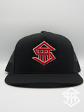 THS Black / Red Logo 2 Flatbill Snapback