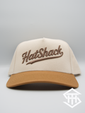 Hatshack cream/caramel curved bill ball cap