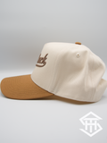 Hatshack cream/caramel curved bill ball cap