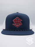 THS Navy/White/Red Logo w/ Rope Snapback