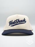 HatShack Cream / Blue 2  Baseball Snapback