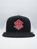 THS SnapBack 17 Black/ Red / White outline w/Rope Snapback