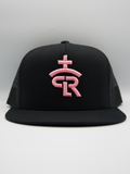 RLP Black/Pink  Logo Flatbill Snapback