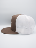 RLP Brown/White w/o Logo Flatbill Snapback