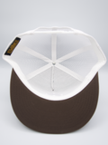 RLP Brown/White w/o Logo Flatbill Snapback