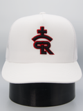 RLP White/Black/Red Outline Logo Original Flatbill Snapback