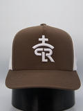 RLP Brown/White Outline Logo Original Flatbill Snapback