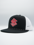 THS SnapBack 17 Black/ Red / White outline w/Rope Snapback