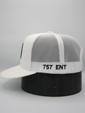 757 White/Black Logo Original Flatbill Snapback