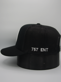 757 Black/White Logo Original Flatbill Snapback