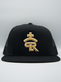 RLP Black / Gold Logo Flatbill Snapback