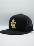 RLP Black / Gold Logo Flatbill Snapback