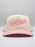 HatShack Cream / Pink 2 Baseball Snapback