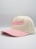 HatShack Cream / Pink 2 Baseball Snapback