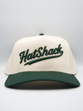HatShack Cream / Green 2 Baseball Snapback