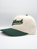 HatShack Cream / Green 2 Baseball Snapback