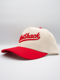 HatShack Cream / Red 2 Baseball Snapback