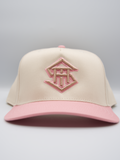 THS Cream/Fossil/Pink Outline Logo Snapback