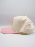THS Cream/Fossil/Pink Outline Logo Snapback