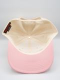 HatShack Cream/Fossil/Pink Outline Logo 2 Baseball Snapback