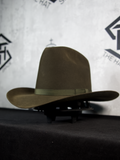 Resistol Olive Green Regular Crown/4in. Brim Vintage Straw Hat