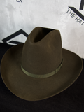 Resistol Olive Green Regular Crown/4in. Brim Vintage Straw Hat