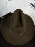 Resistol Olive Green Regular Crown/4in. Brim Vintage Straw Hat