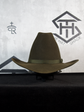 Resistol Olive Green Regular Crown/4in. Brim Vintage Straw Hat