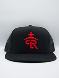 RLP Black/Red w/o Logo Flatbill Snapback