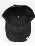RLP Black/ Tan outline suede curved bill snapback